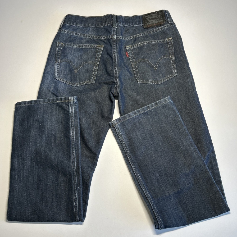 Levis 514 Slim Straight Denim Blue Jeans Boys Youth Size 18 REG 29 x 29 EUC - Picture 4 of 12